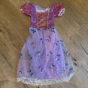 new Pink Purple RAPUNZEL Princess Dress Halloween costume